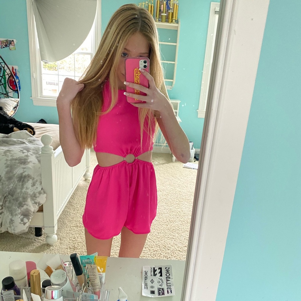 High neck romper